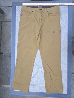 Matix Men's Tan Work Chino Pants with Thigh Zip Pocket 34x30